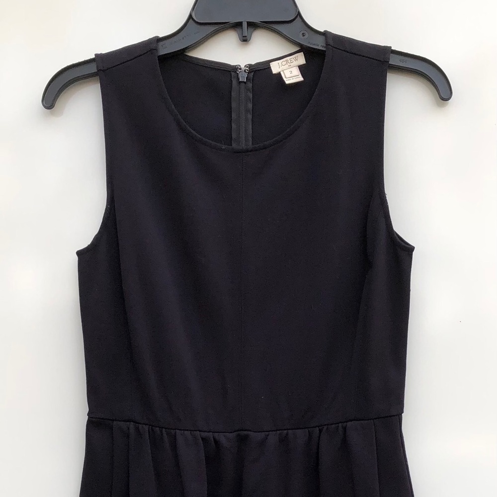 J. Crew black sleeveless ponte dress